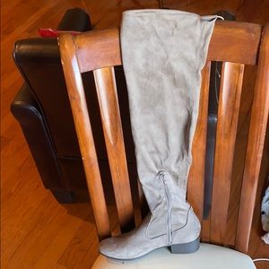 over the knee boots with a heel